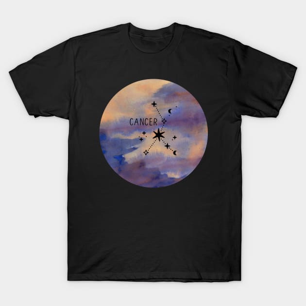 Cancer Zodiac T-Shirt by Nanouche